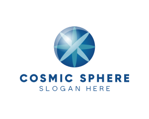 Science Molecule Sphere logo design