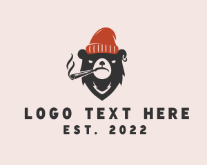 Vice - Smoking Bear Mascot logo design