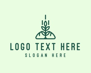 Sustainability - Tree Planting Seedling logo design