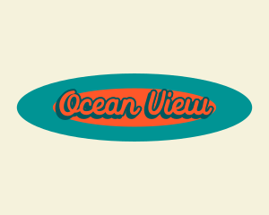 Retro Ocean Surfing logo design