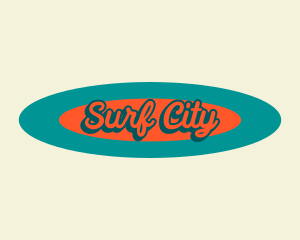 Retro Ocean Surfing logo design