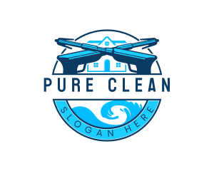 Pressure Wash Sanitation Clean  logo design