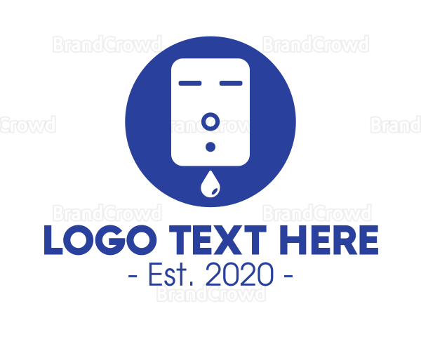 Blue Liquid Soap Dispenser Logo