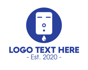 Hand Sanitizer - Blue Liquid Soap Dispenser logo design