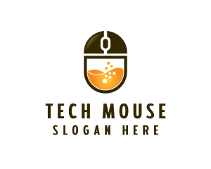 Computer Mouse Drink logo design