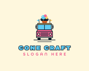 Ice Cream Food Truck Logo