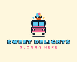 Ice Cream Food Truck logo design