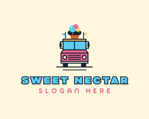 Ice Cream Food Truck logo design