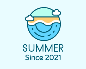 Summer Vacation Beach  logo design