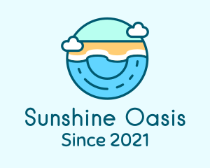 Summer Vacation Beach  logo design