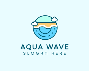 Summer Vacation Beach  logo design