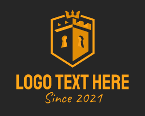 Yellow - Royal Fort Keyhole logo design
