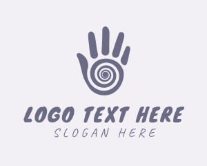 Fortune Telling - Vortex Hand Palm logo design