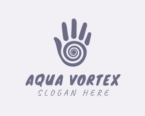 Vortex Hand Palm logo design