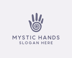 Vortex Hand Palm logo design