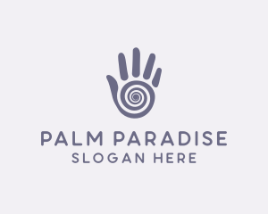 Vortex Hand Palm logo design