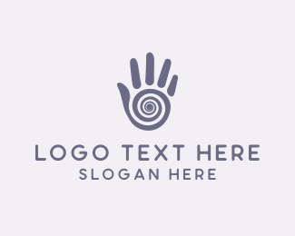 Vortex Hand Palm logo design