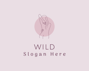 Nude - Feminine Naked Body Lingerie logo design