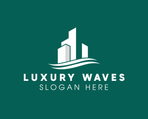 Modern Wave Building logo design