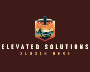 Airplane Travel Getaway logo design