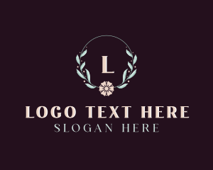 Cafe - Organic Floral Leaf logo design
