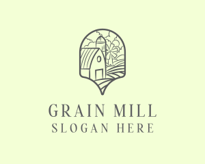 Mill - Barn House Mill logo design