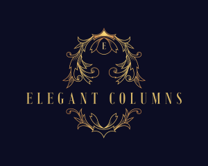 Luxury Elegant Wreath logo design