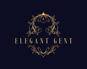 Luxury Elegant Wreath logo design