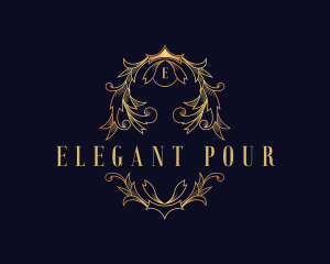 Luxury Elegant Wreath logo design