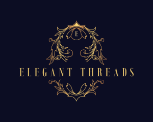 Luxury Elegant Wreath logo design