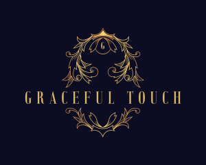 Luxury Elegant Wreath logo design