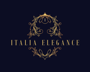 Luxury Elegant Wreath logo design