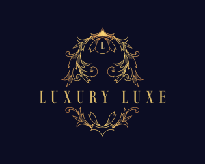 Luxury Elegant Wreath logo design