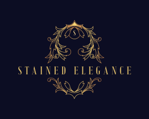 Luxury Elegant Wreath logo design