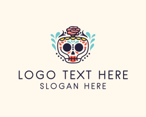 Festival - Decorative Skull Flower logo design