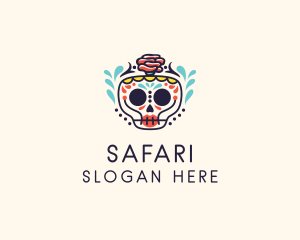 Festival - Decorative Skull Flower logo design