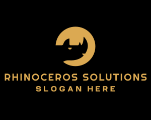 Rhino Animal Wildlife  logo design