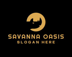 Savanna - Rhino Animal Wildlife logo design