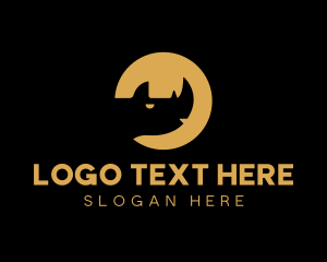 Animal - Rhino Animal Wildlife logo design