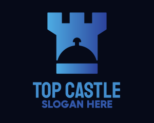 Blue Castle Food Cloche logo design