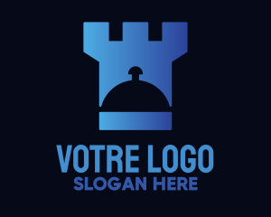 Canteen - Blue Castle Food Cloche logo design