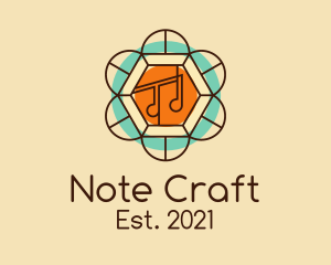 Note - Flower Musical Note logo design