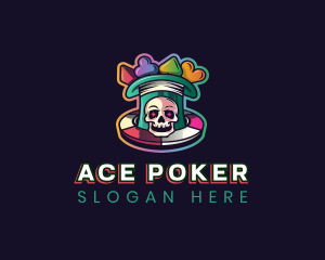 Poker - Gaming Poker Skull logo design