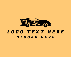 Auto Shop - Fast Lightning Car logo design