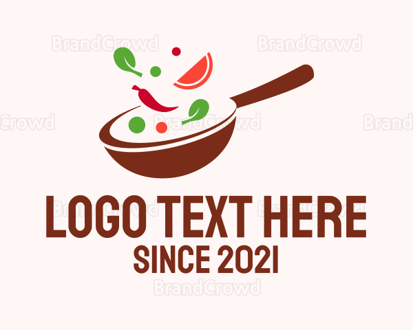 Cooking Pan Restaurant Logo