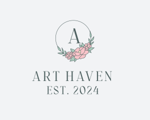 Floral Wreath Spa logo design