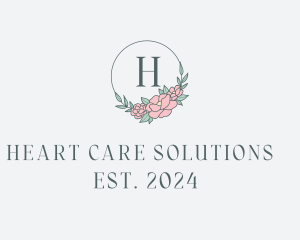 Floral Wreath Spa logo design