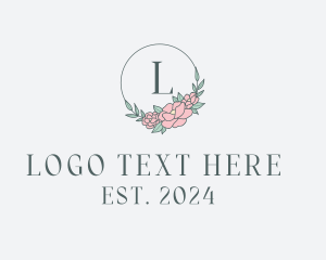 Skin Care - Floral Wreath Spa logo design