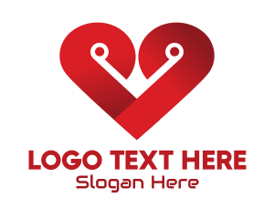 Application - Red Heart Tech logo design