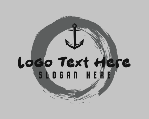 Marine - Graffiti Anchor Ink logo design